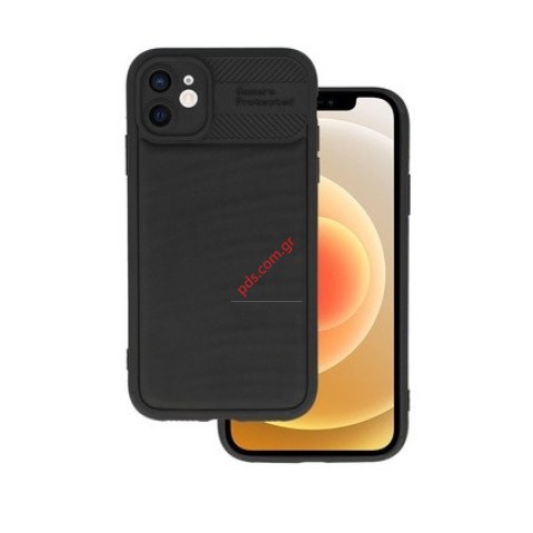 Θήκη για Apple iPhone 12 / 12 Pro Silicon Black camera cover Blister Θήκη για Apple iPhone 12 / 12 Pro Silicon Black camera cover Blister