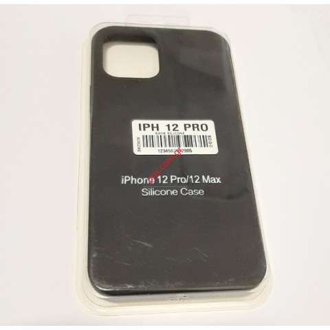 Θήκη σιλικόνης iPhone 12, iPhone 12 PRO Black σε μαύρο χρώμα Θήκη σιλικόνης iPhone 12, iPhone 12 PRO Black σε μαύρο χρώμα