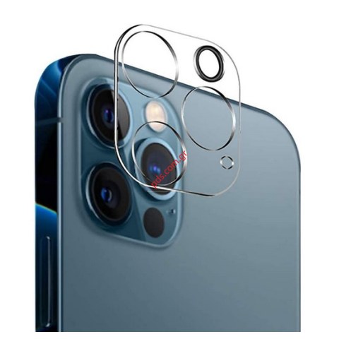Προστατευτικό κάμερας iPhone 12 Pro Max 1 pcs 2.5D 3mm Back camera Tempered glass clear Blister (1 τζαμάκι για ολες τις κάμερες)