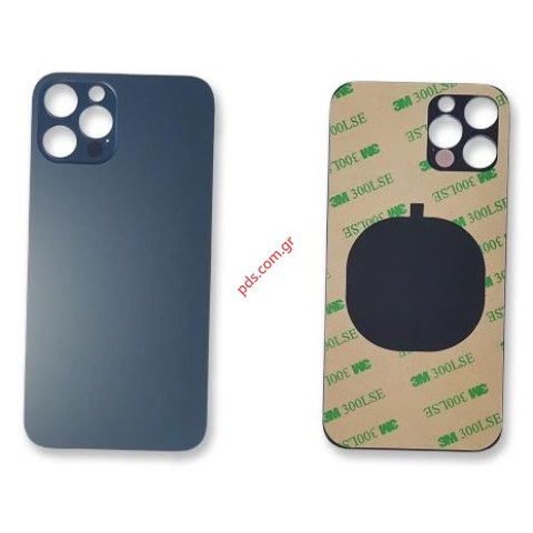 Τζάμι πίσω πλάτης  iPhone 12 PRO BLUE Back cover glass σε μπλέ χρώμα (BIG HOLE) Bulk Τζάμι πίσω πλάτης  iPhone 12 PRO BLUE Back cover glass σε μπλέ χρώμα (BIG HOLE) Bulk