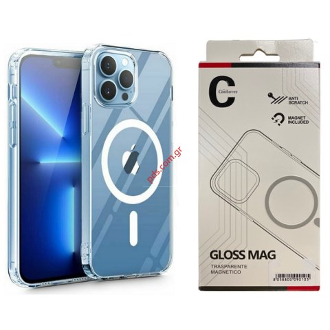 Case iphone 12 PRO MAX TPU Magnet Gloss Mag TRN Clear box Case iphone 12 PRO MAX TPU Magnet Gloss Mag TRN Clear box