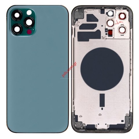 Back rear middle frame iPhone 12 Pro Max Blue A σε μπλέ χρώμα με το τζάμι glass Bulk Back rear middle frame iPhone 12 Pro Max Blue A σε μπλέ χρώμα με το τζάμι glass Bulk