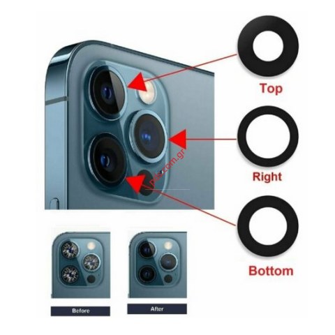 Set glass iPhone 13 Pro Max (A2643) HQ Set 3 pcs Black Rear Lens glass is a brand new replacement part NO FRAME Set glass iPhone 13 Pro Max (A2643) HQ Set 3 pcs Black Rear Lens glass is a brand new replacement part NO FRAME