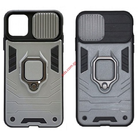 Θήκη  iphone 13 PRO TPU Black Grey Hard cover ανθεκτική σε μαύρο γκρί χρώμα Blister