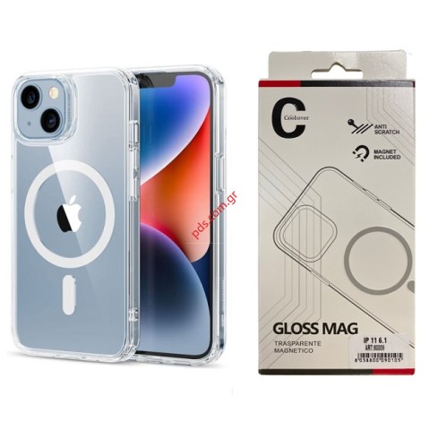 Case iphone 14 TPU Magnet Gloss Mag TRN Clear box Case iphone 14 TPU Magnet Gloss Mag TRN Clear box