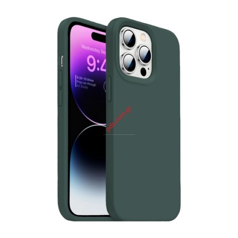 Case silicon iPhone 14 PRO MAX TPU Green Dark Blister Case silicon iPhone 14 PRO MAX TPU Green Dark Blister