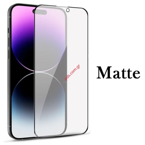 Τζάμι προστασίας iPhone 14 PRO MAX Full Glue Glass MATTE Tempered glass 5D 9H 0.33MM Blister