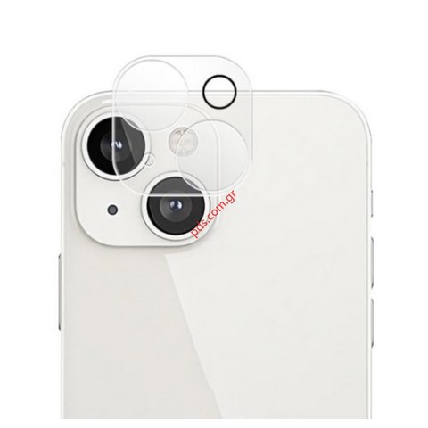 Προστατευτικό τζαμάκι κάμερας iPhone 15 / 15 Plus Frame 1 PCS clear Back camera Tempered glass 3D Box