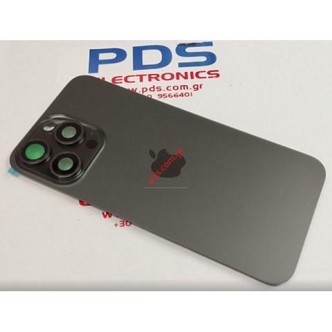 Πισω καπάκι μπαταρίας iPhone 15 PRO MAX Black περιλαμβάνει το συστημα της κάμερας including camera slide and magnet