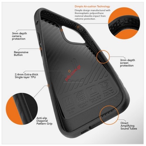 Θήκη iPhone 15 PRO MAX 6.7 Black TPU LEATHER back cover Blister