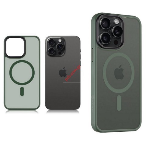 Θήκη πλάτης TPU IPhone 15 Pro Max A3106 Magsafe Hyperstealth Forest green Blister Θήκη πλάτης TPU IPhone 15 Pro Max A3106 Magsafe Hyperstealth Forest green Blister