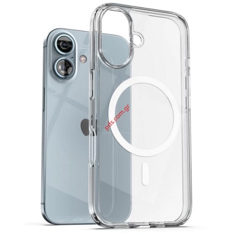 Case iPhone 16 PLUS 6.7 TPU Clear compatible with Magsafe Magnetic Loop Grip Box