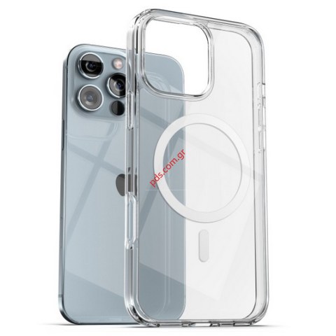 Θήκη διάφανη iPhone 16 PRO MAX 6.9 TPU Clear (Συμβατό με MagSafe) και Magnetic Loop Grip Box  Θήκη διάφανη iPhone 16 PRO MAX 6.9 TPU Clear (Συμβατό με MagSafe) και Magnetic Loop Grip Box