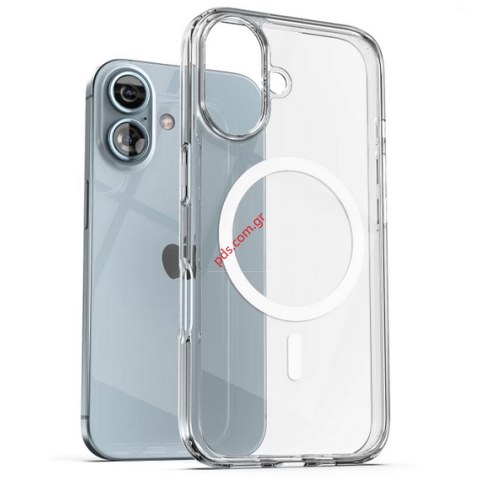 Case iPhone 16 6.1 TPU Clear compatible with Magsafe Magnetic Loop Grip Box