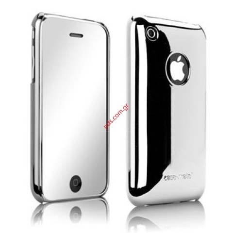 Θήκη με επίστρωση γυαλιστερού χρωμίου με προστατευτικό τύπου καθρέπτη για τα Apple iPhone 3G, 3GS Θήκη με επίστρωση γυαλιστερού χρωμίου με προστατευτικό τύπου καθρέπτη για τα Apple iPhone 3G, 3GS
