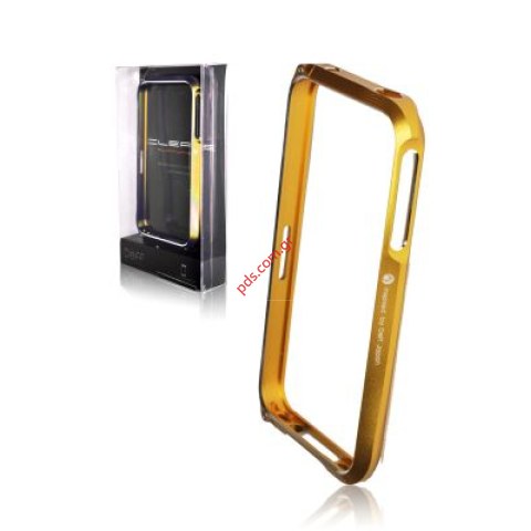 External special made aluminium metal bumper case for Apple iPhone 4G, 4S in gold color