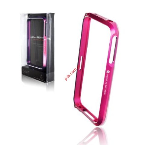 External special made aluminium metal bumper case for Apple iPhone 4G, 4S in Pink color