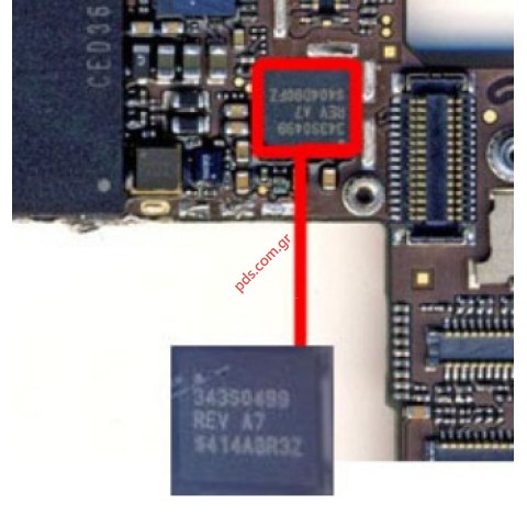 Ολοκληρωμένο IC chip touch screen iPhone 4/4G (343S0499) Ολοκληρωμένο IC chip touch screen iPhone 4/4G (343S0499)