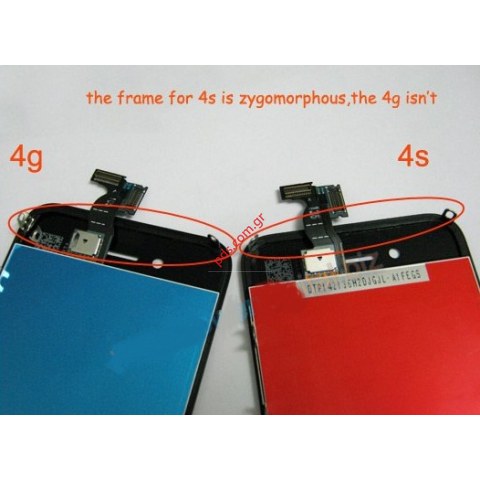 Οθόνη υψηλής ποιότητας Apple iPhone 4G (A1332) LCD OEM Display (περιλαμβάνετε το εξωτερικό τζαμάκι Digitazer) Black