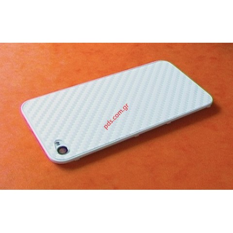Πίσω πλαίσιο Apple iphone 4 με το καπάκι Fiber Carbon White της J.p Πίσω πλαίσιο Apple iphone 4 με το καπάκι Fiber Carbon White της J.p
