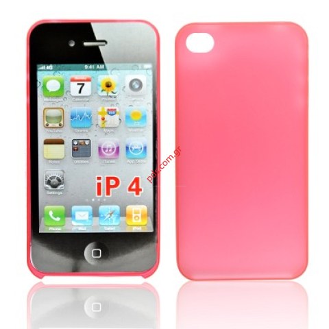 Πλαστικό πίσω κάλυμα για Apple iPhone 4G Back hard cover Ultra slim Pink