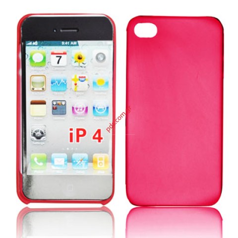 Πλαστικό πίσω κάλυμα για Apple iPhone 4G Back hard cover Ultra slim red Fushia