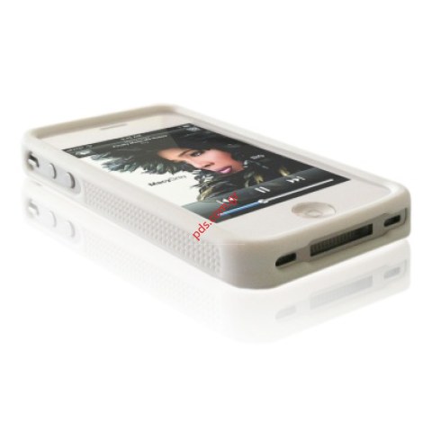 Προστατευτικό Bumper silicon για το iphone 4G, 4S σε λευκό  χρώμα