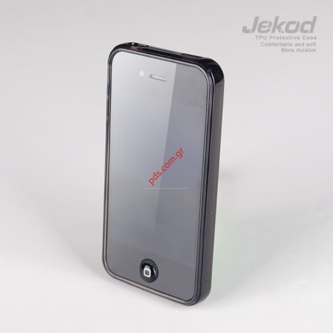 Θήκη Apple iPhone 4 Jekod TPU Black transparent (blister)