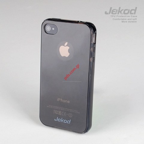 Θήκη Apple iPhone 4 Jekod TPU Black transparent (blister)