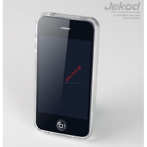 Apple iPhone 4 TPU Jekod Gell case in White color (blister)