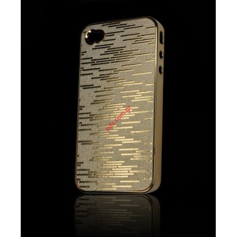 Back case for Apple iPhone 4G, 4S Glamur in gold color