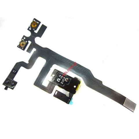 Καλωδιοταινία (OEM) Apple iPhone 4S White Audio side volume key switch