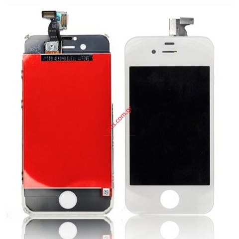 Οθόνη (TM) Apple iPhone 4S (A1387) White LCD Display (περιλαμβάνετε το εξωτερικό τζαμάκι Digitazer) σε λευκό χρώμα Οθόνη (TM) Apple iPhone 4S (A1387) White LCD Display (περιλαμβάνετε το εξωτερικό τζαμάκι Digitazer) σε λευκό χρώμα