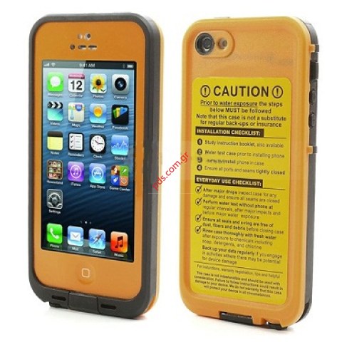 Durable Redpepper Waterproof Case  iPhone 5 Orange Millitary Cover  Durable Redpepper Waterproof Case  iPhone 5 Orange Millitary Cover