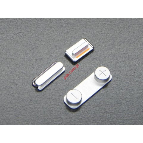 Apple iPhone 5 external Button Set 3 pcs White (Volume, Vibration, and Power Buttons) Apple iPhone 5 external Button Set 3 pcs White (Volume, Vibration, and Power Buttons)