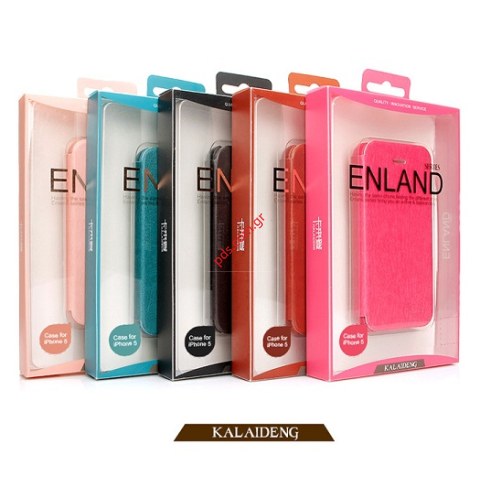 Δερμάτινη θήκη Apple Iphone 5 KLD Enland σε χρώμα ρόζ (Pink / rosa)
