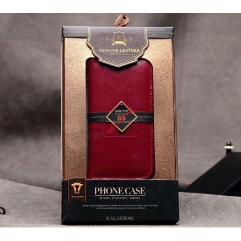 Leather case flip Book KLD iPhone 5, 5s, 5c Royale Red color Leather case flip Book KLD iPhone 5, 5s, 5c Royale Red color