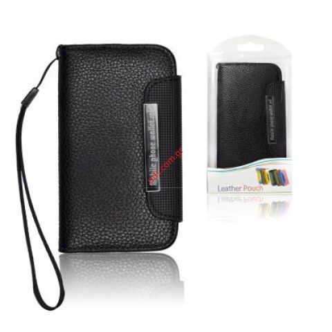 Leather case book wallet style for Apple iPhone 5 Black color Leather case book wallet style for Apple iPhone 5 Black color