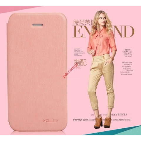 Εξαιρετικής ποιότητας δερμάτινη θήκη Apple iPhone 5 KLD Enland σε χρώμα ανοιχτό πορτοκαλί (SOMON)