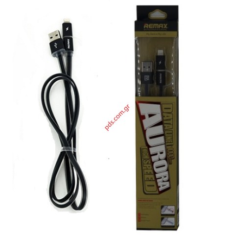 Καλώδιο Remax Aurora Black 1m for iPhone 5/5S/6/6 Plus + microUSB