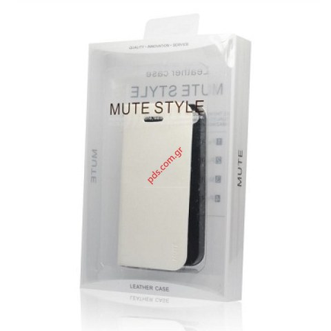 Case Flip Book Mute iPhone 5 White color Case Flip Book Mute iPhone 5 White color