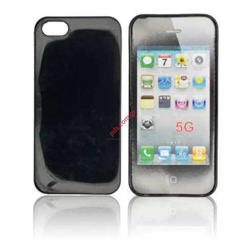 Transparent hard plastic case for Apple iPhone 5 TRN Black color design Transparent hard plastic case for Apple iPhone 5 TRN Black color design