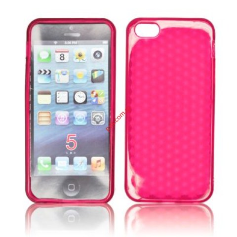 Transparent hard plastic case for Apple iPhone 5 Pink color design Transparent hard plastic case for Apple iPhone 5 Pink color design