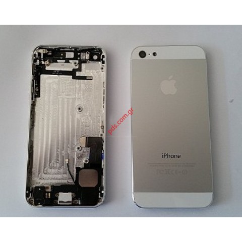 Back set cover (OEM) Apple iPhone 5 A1428 White color (W/Logo + Parts)  Back set cover (OEM) Apple iPhone 5 A1428 White color (W/Logo + Parts)