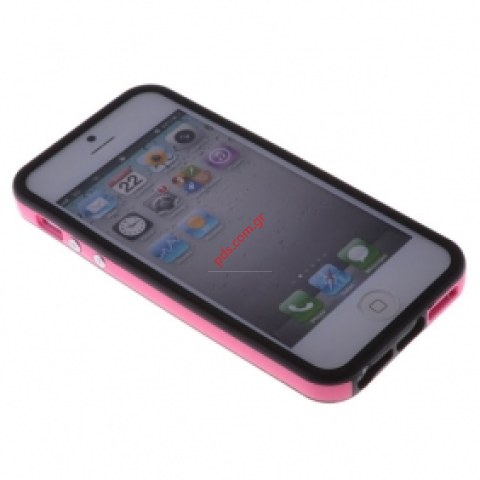 Apple iPhone 5 Bumper Style Case in black with pink Apple iPhone 5 Bumper Style Case in black with pink