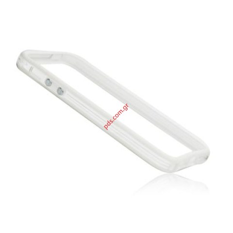 Apple iPhone 5 Bumper Style Case in Clear White Transparent Apple iPhone 5 Bumper Style Case in Clear White Transparent