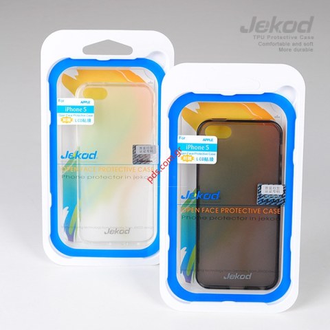Θήκη Apple iPhone 5 Jekod TPU Gel Black transparent (blister)