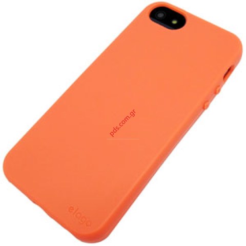 Case Apple iPhone 5 type S5 Elago soft in Orange with screen protector and cleaning cloth  Case Apple iPhone 5 type S5 Elago soft in Orange with screen protector and cleaning cloth