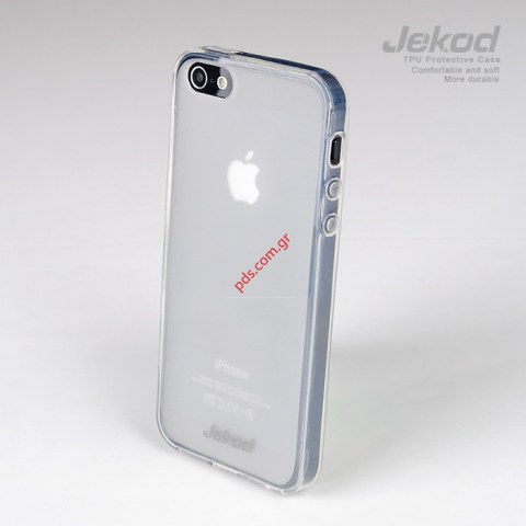 Transparent hard plastic silicon TPU case Apple iPhone 5 in  white color. Transparent hard plastic silicon TPU case Apple iPhone 5 in  white color.