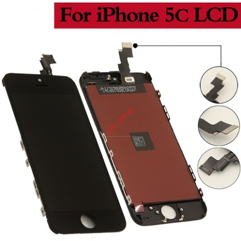 Οθόνη σετ LCD iPhone 5C (REFURBISHED) Black σε μαύρο χρώμα Οθόνη σετ LCD iPhone 5C (REFURBISHED) Black σε μαύρο χρώμα